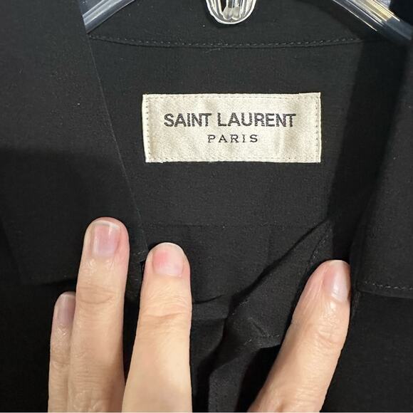 Saint Laurent Silk Button front Shirt in Black FR 34 - Picture 2 of 11